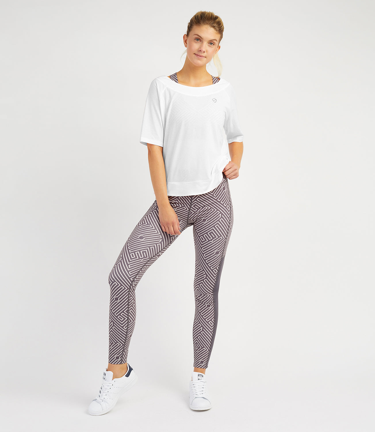 Women's Tops Tennis/Fitness/Golf Clothing -Bridget Loose Tee-White-PlayBrave-XS-White-PlayBrave Sports UK