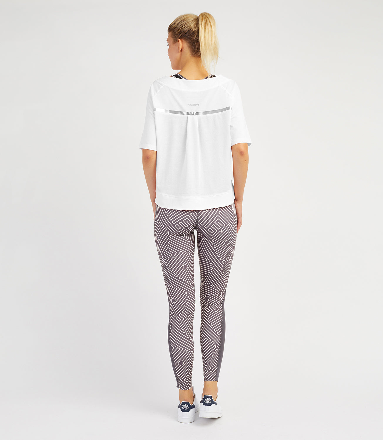 Women's Tops Tennis/Fitness/Golf Clothing -Bridget Loose Tee-White-PlayBrave-XS-White-PlayBrave Sports UK