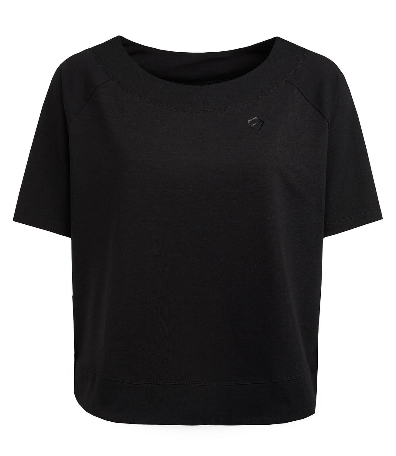 Tennis T-shirt Vests-Women's Tops-Bridget Loose Tee-Black-PlayBrave Sports UK