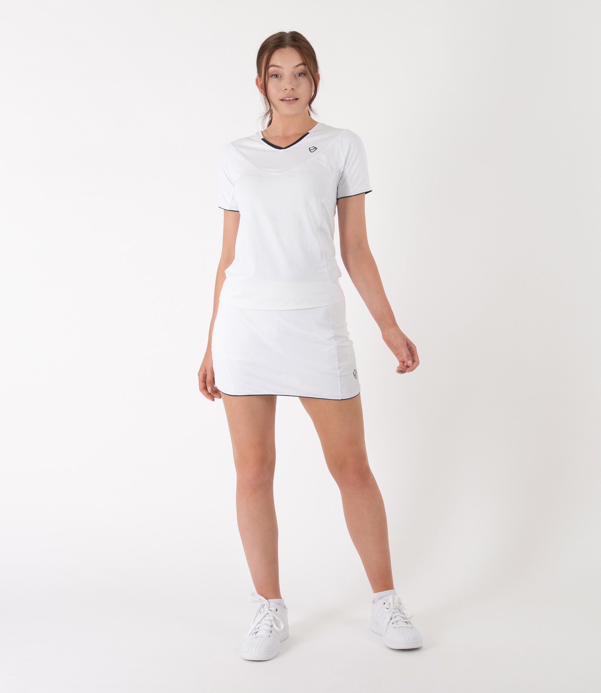 Catherine Technical Fitness Tee - White | PlayBrave Sportswear