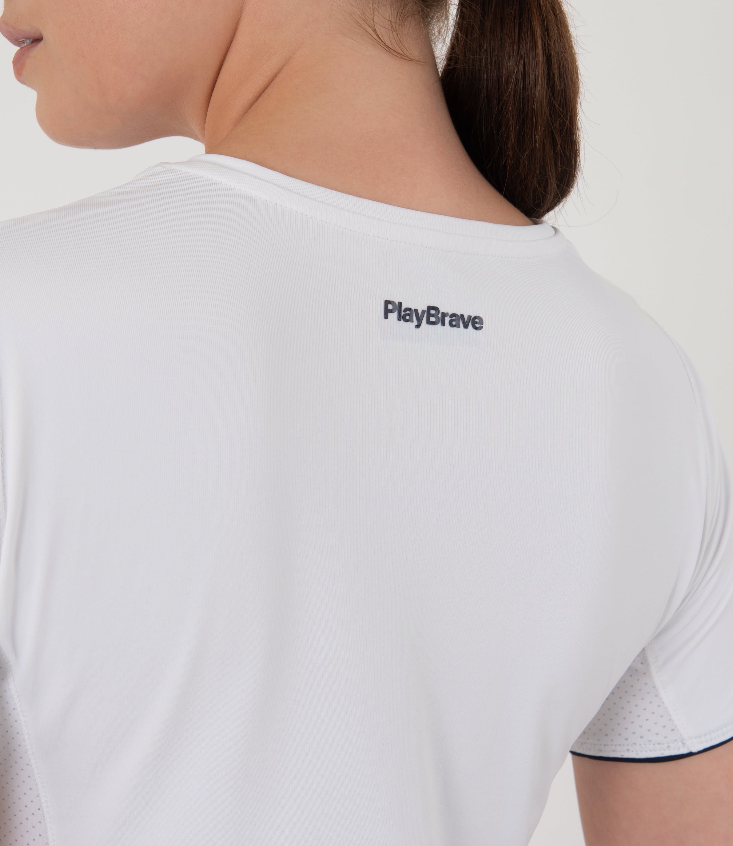 Catherine Technical Fitness Tee - White | PlayBrave Sportswear