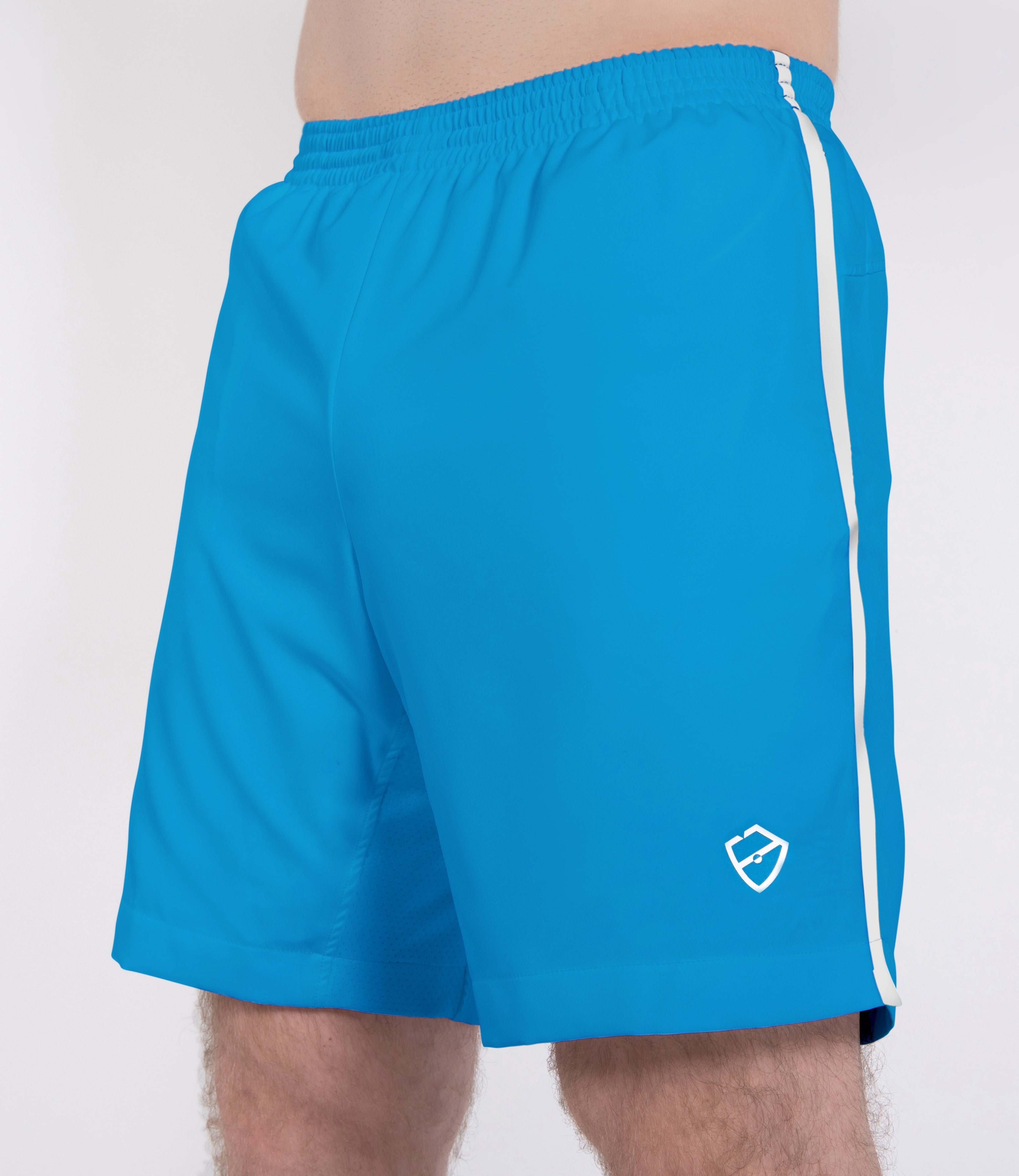 Mens Tenniswear-Short's-PlayBrave-George Short 8" - Brilliant Blue/White-PlayBrave Sports
