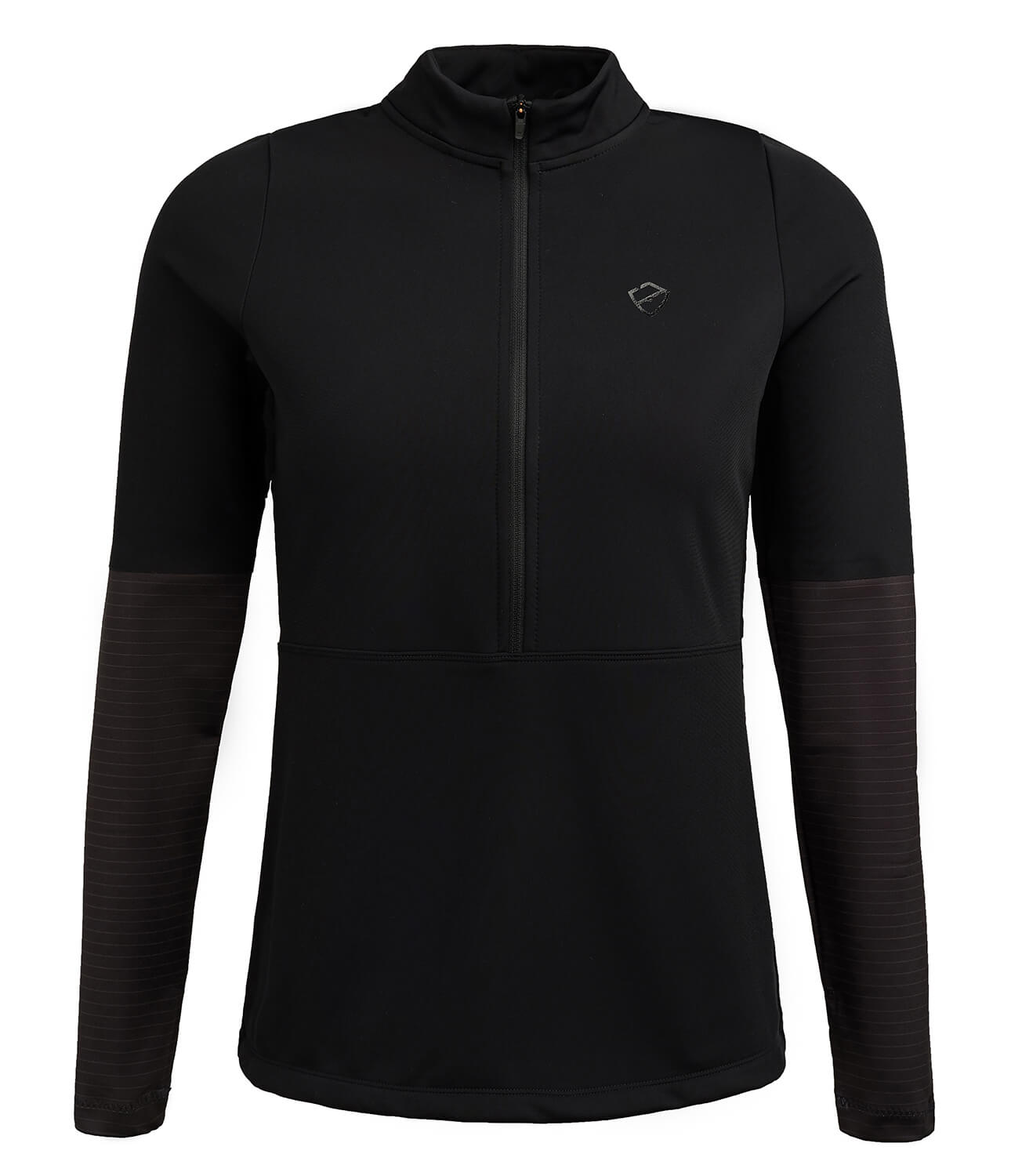 Half Zip Women's Tops Long Sleeved -Harriet Half Zip Top-Black-XS-PlayBrave Sports UK