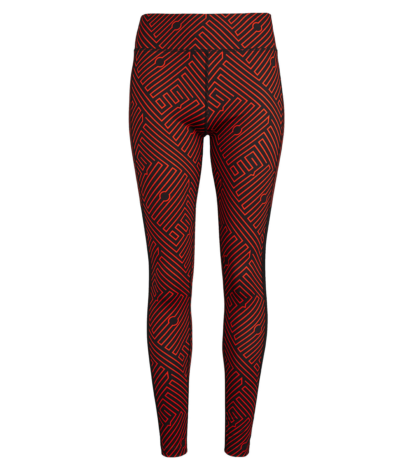 Gym/Fitness Leggings Pants -Women's Leggings-Laura Leggings-Black/Flame Print-XS-Black/Flame Print-PlayBrave Sports UK