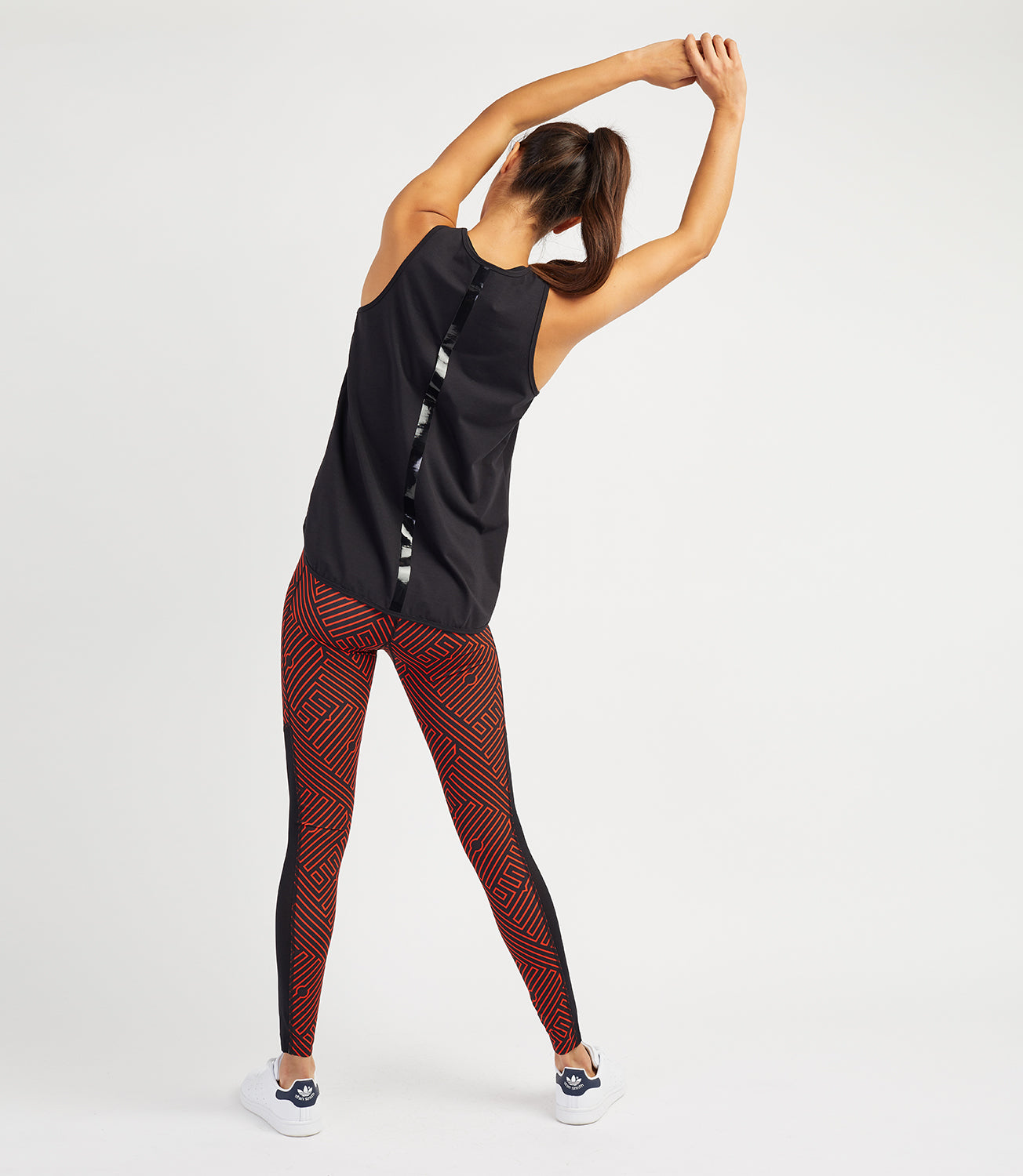 Gym/Fitness Leggings Pants -Women's Leggings-Laura Leggings-Black/Flame Print-XS-Black/Flame Print-PlayBrave Sports UK