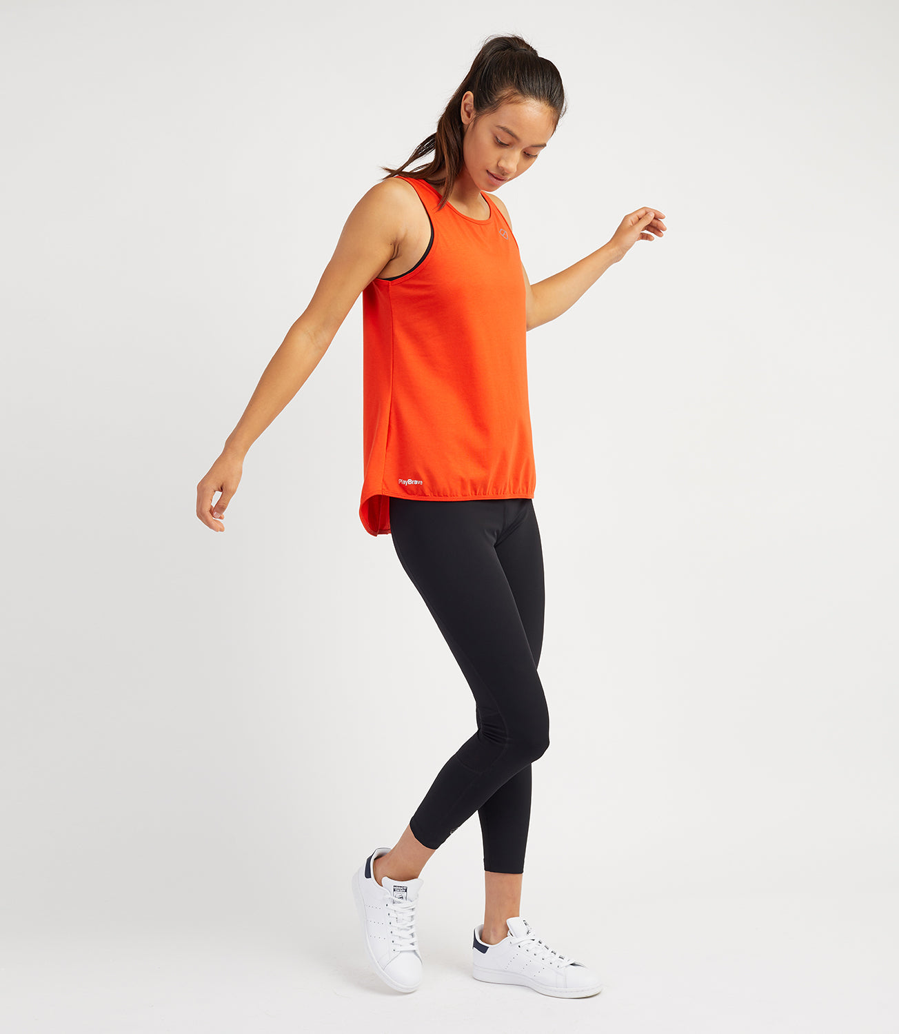 Tennis T-shirt Vests-Women's Tops-Layla Loose Vest-Flame-PlayBrave Sports UK