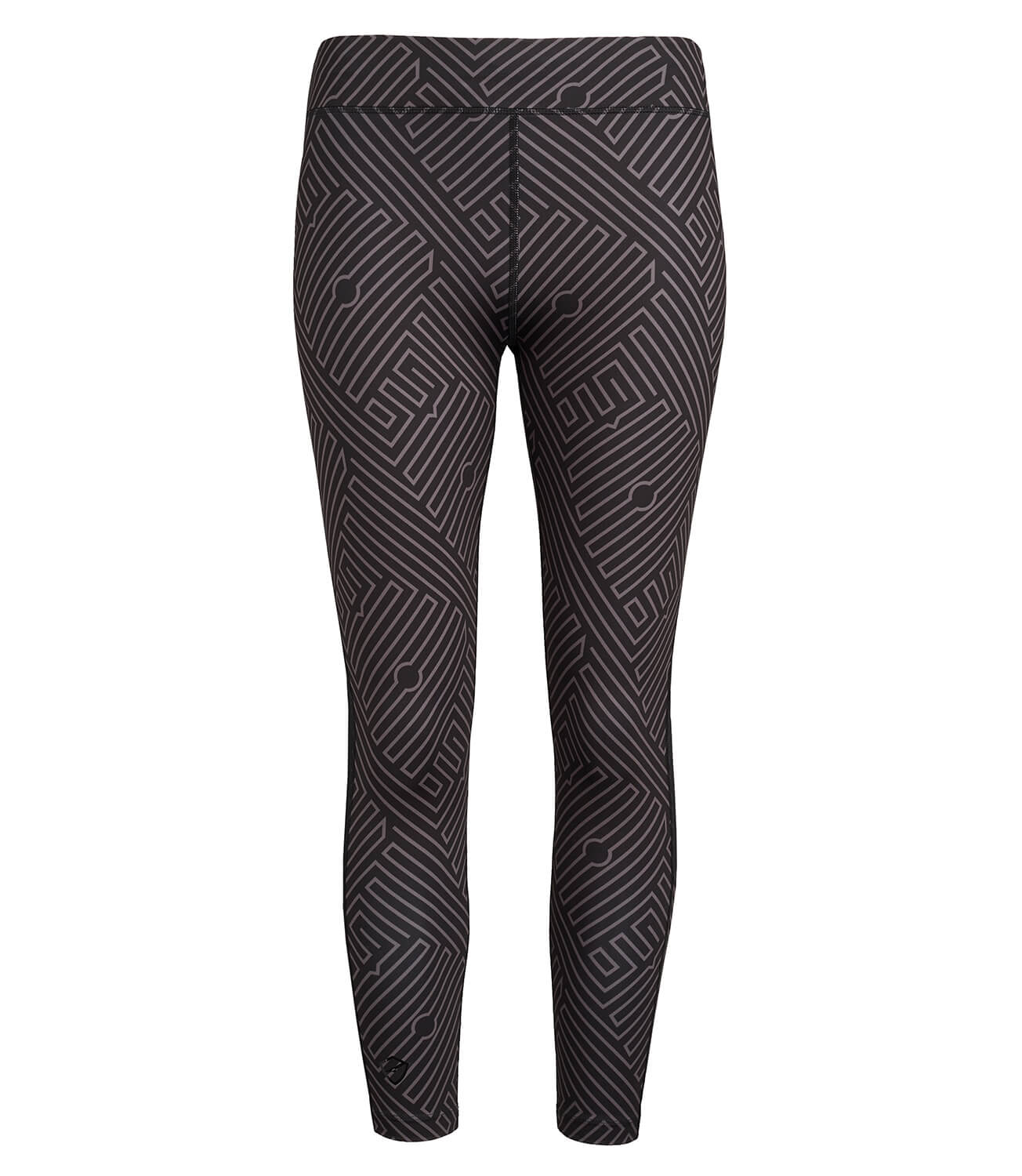 Women's Leggings Tennis/Fitness/Golf Clothing -Louise 7/8 Leggings-Black/Anthracite Print-PlayBrave-XS-Black/Anthracite Print-PlayBrave Sports UK