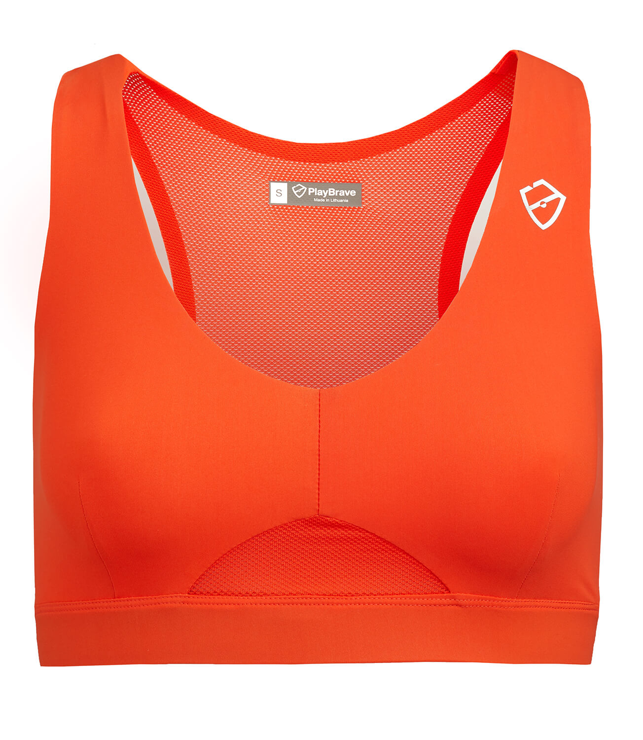 Sports Bra Orange Flame for Tennis and Running - PlayBrave Sports UK