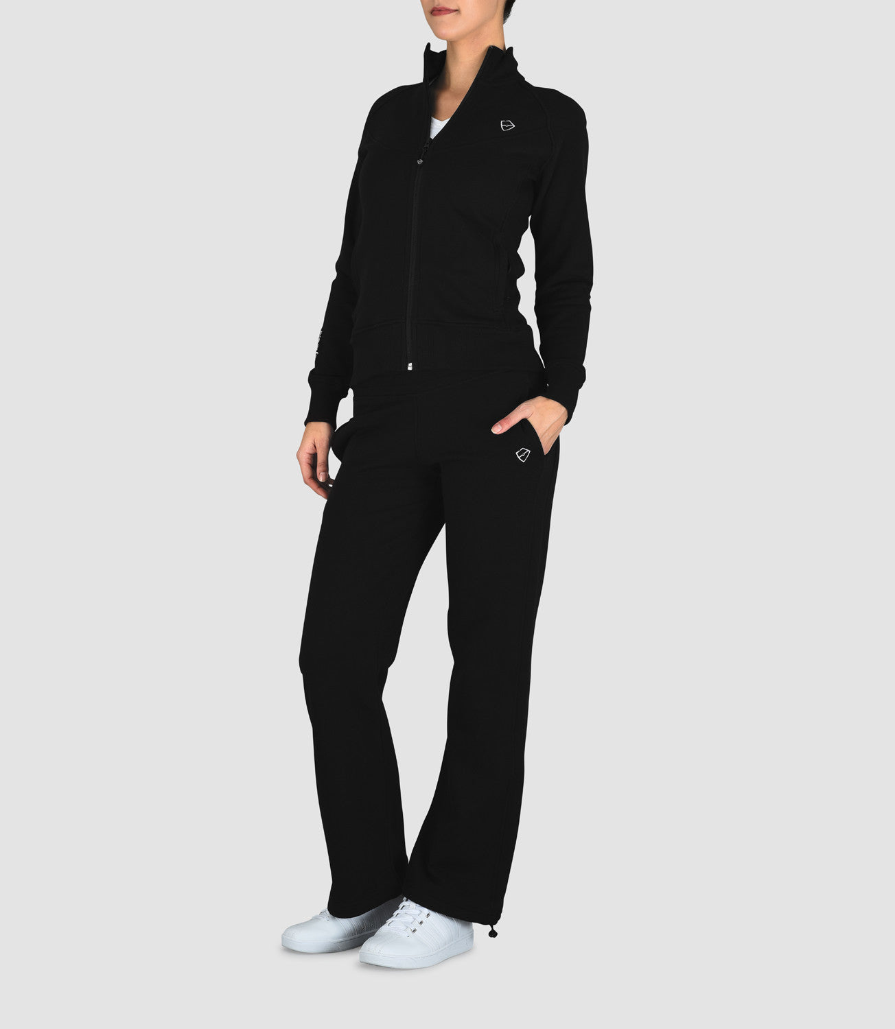 Women's Designer Activewear Women's Tops-Colette Cotton Jacket Black-PlayBrave
