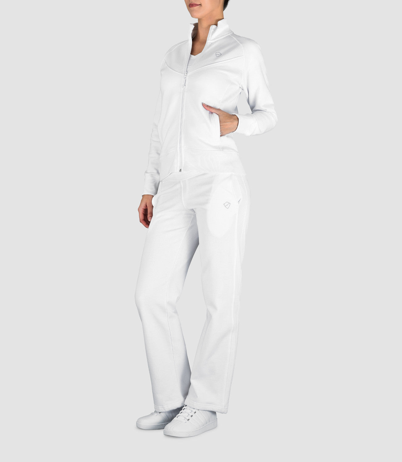 Pants Tennis/Fitness/Golf Clothing -Jade Cotton Track Pant-PlayBrave-White-XS-PlayBrave Sports UK