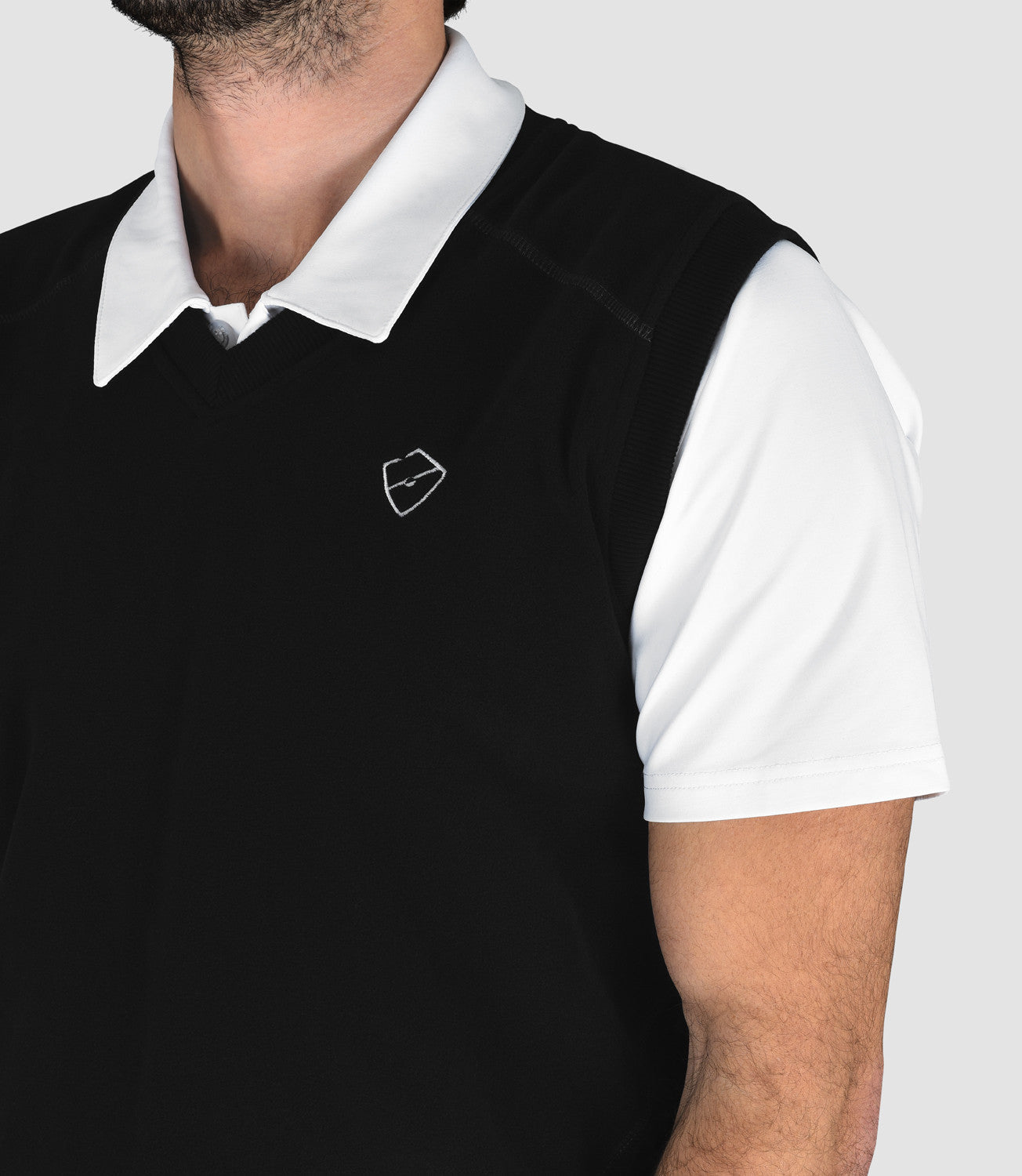Fleece Jackets Tennis Men's Clothing -Max Fleece Tank-Black-S-PlayBrave Sports UK