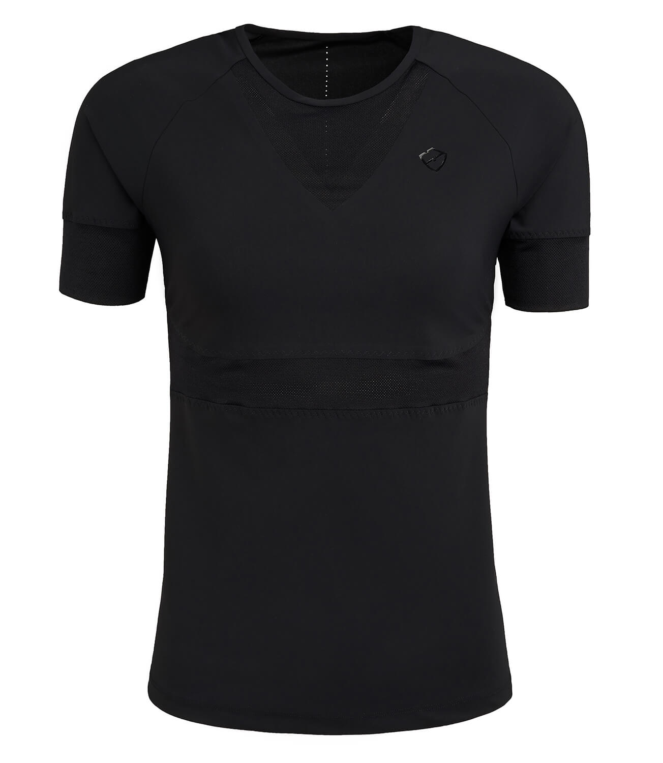Women's Top Tennis/Fitness/Golf Clothing -Tamara Performance Tee - Black-PlayBrave-Black-XL-PlayBrave Sports UK