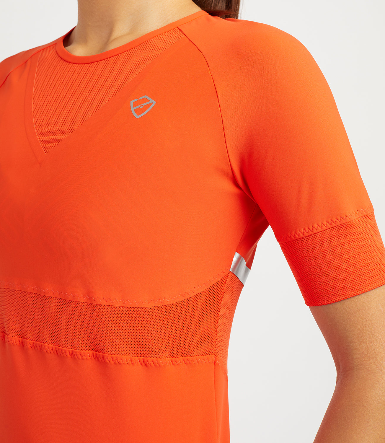 Women's Top Tennis/Fitness/Golf Clothing -Tamara Performance Tee-PlayBrave-Flame-XL-PlayBrave Sports UK