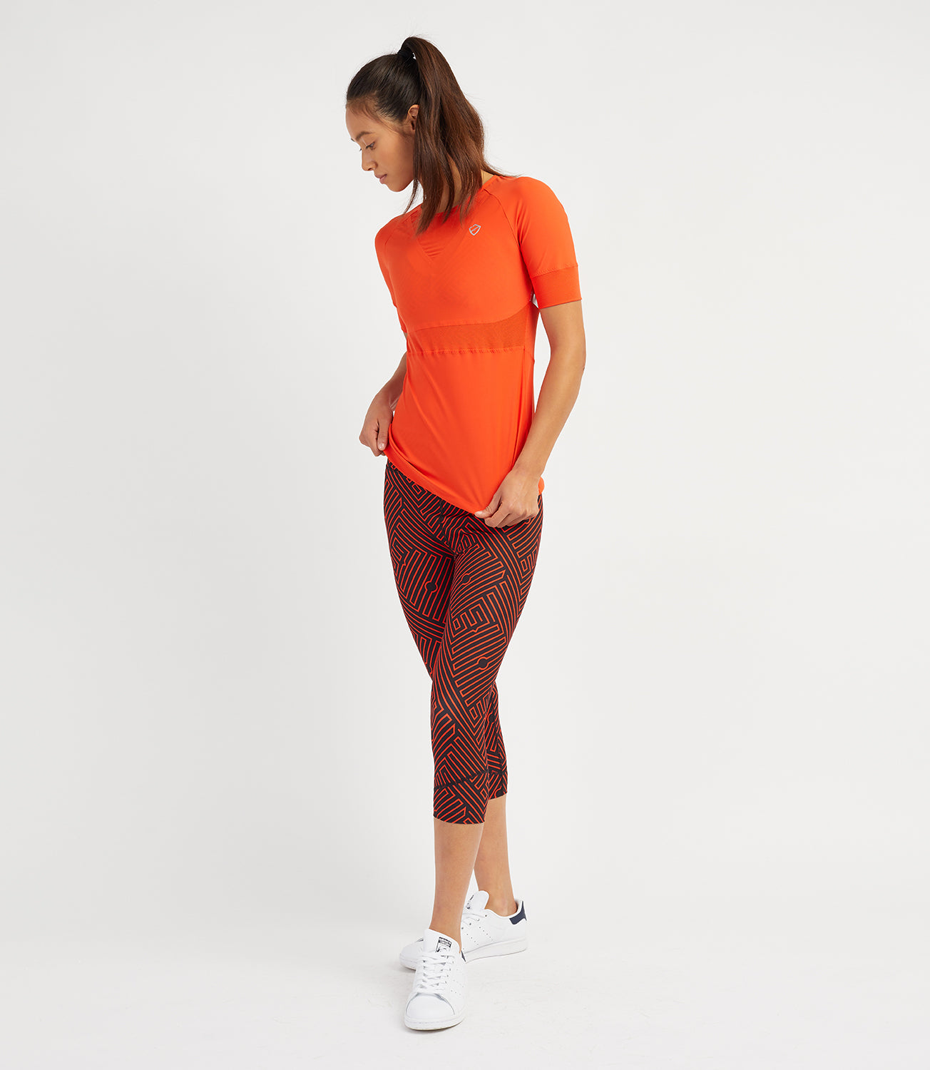Women's Top Tennis/Fitness/Golf Clothing -Tamara Performance Tee-PlayBrave-Flame-XL-PlayBrave Sports UK