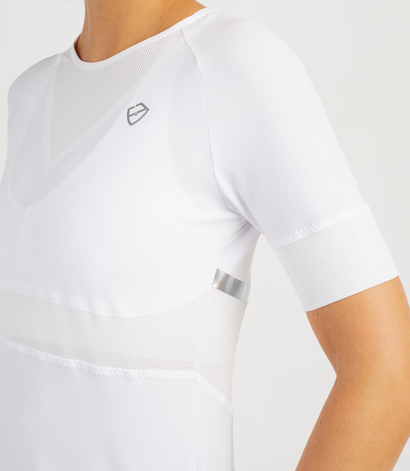 Tennis T-shirt Vests-Tamara Performance Tee - White-PlayBrave Sports UK