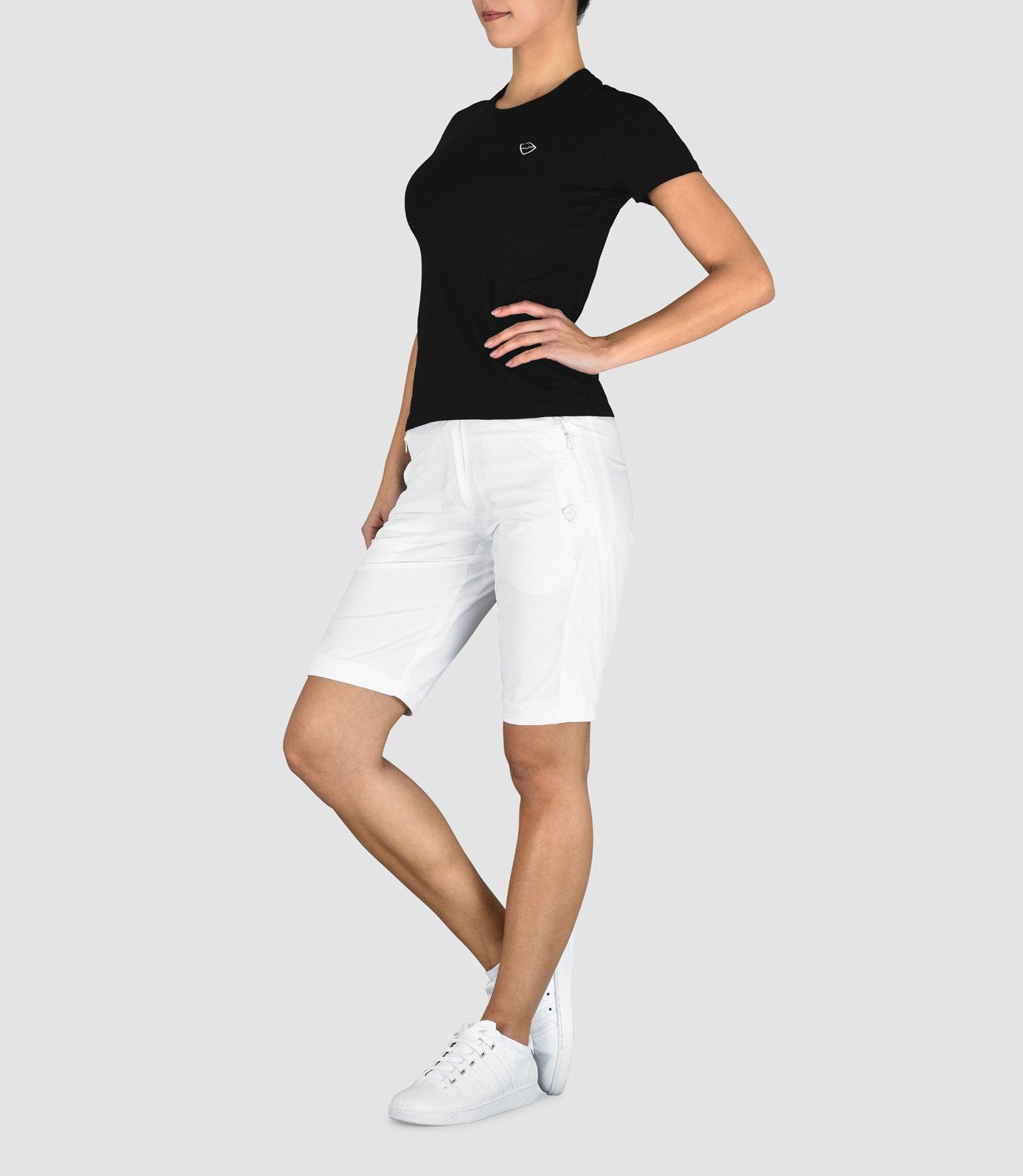 Claudia Cotton Round Neck Tee - Black