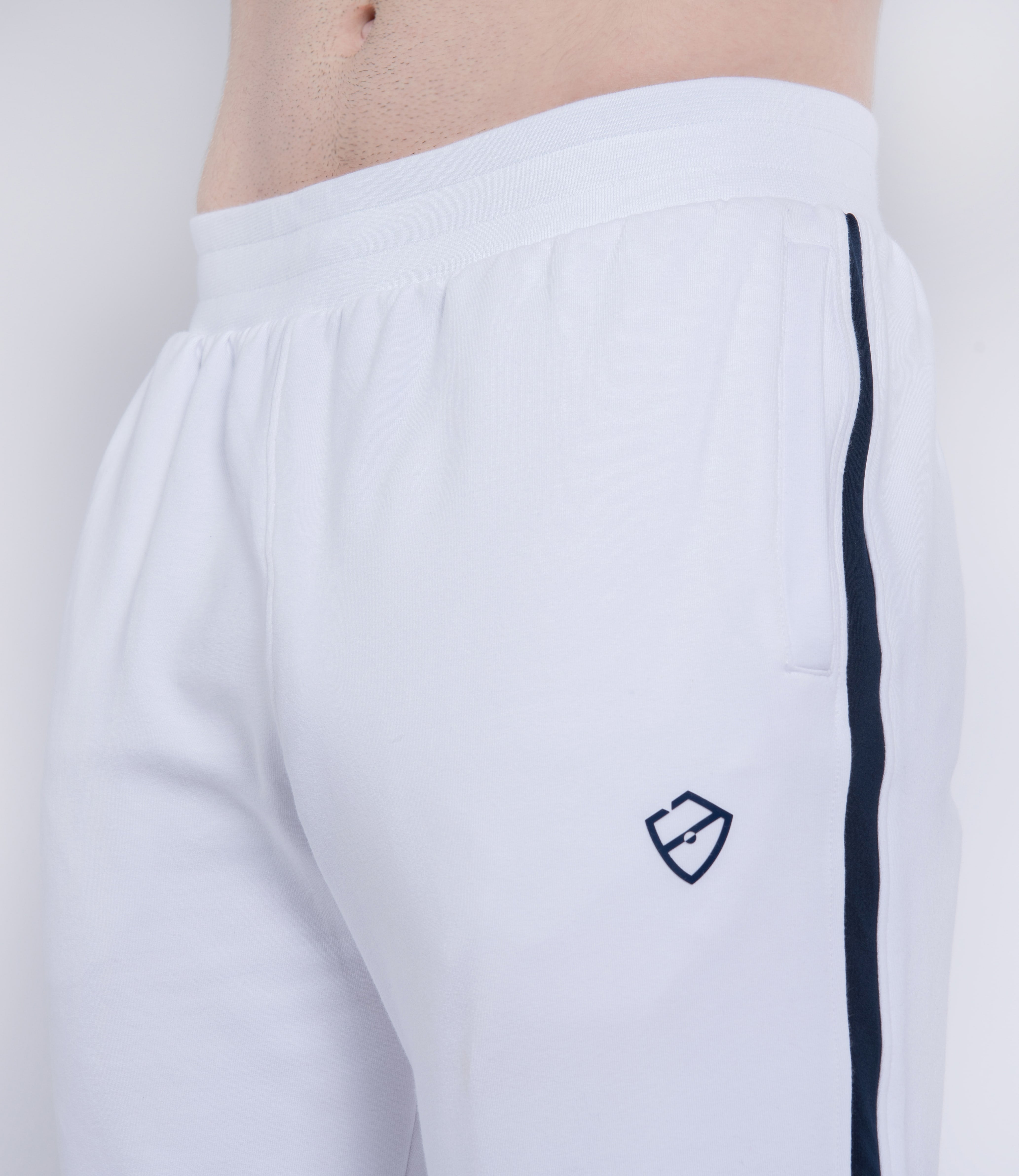 Mens Tenniswear-Pants-PlayBrave-Edward Pant - White/Navy-PlayBrave Sports