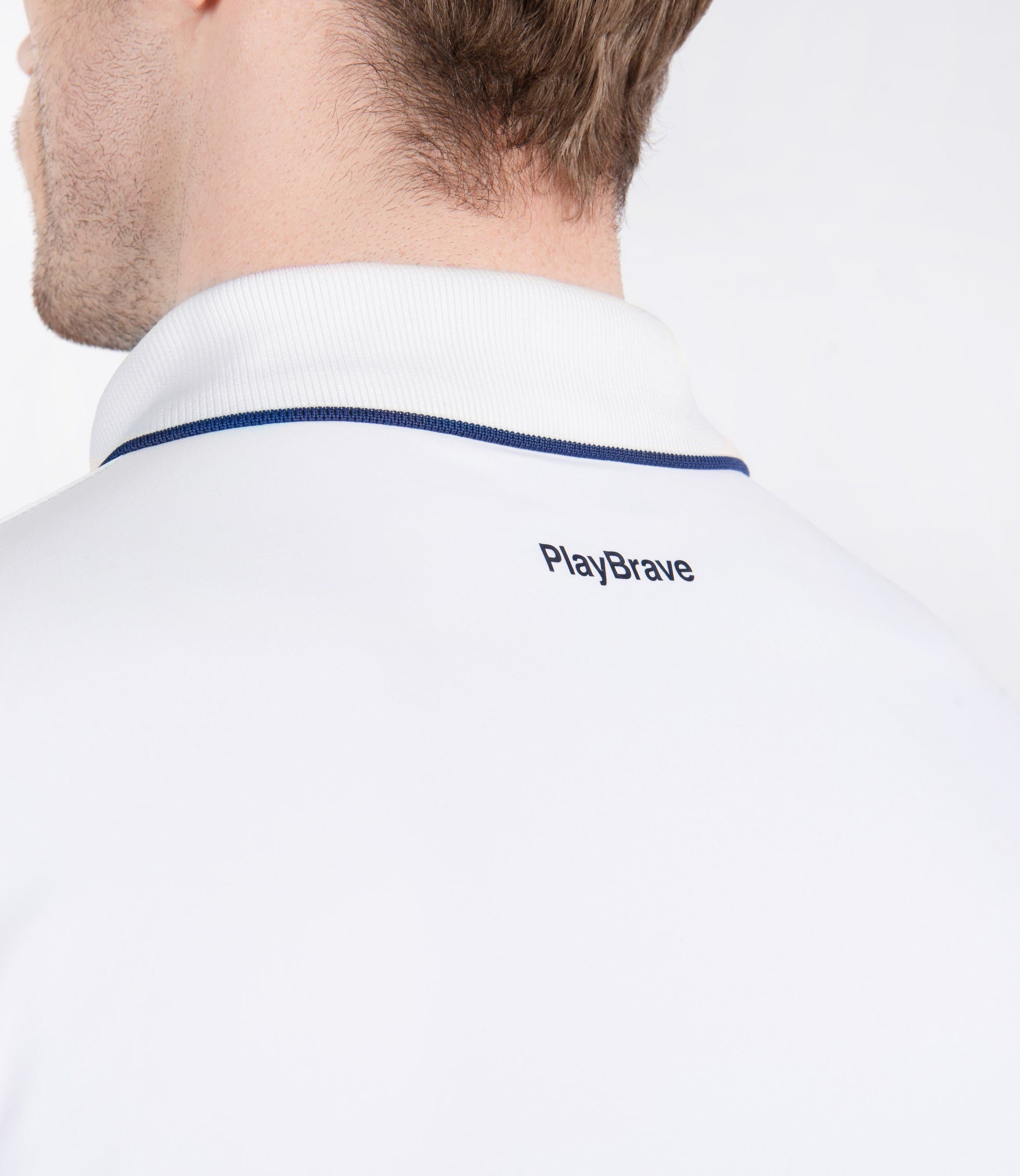 Mens Tenniswear-Men's Tops-PlayBrave-William Polo - White/Navy-PlayBrave Sports