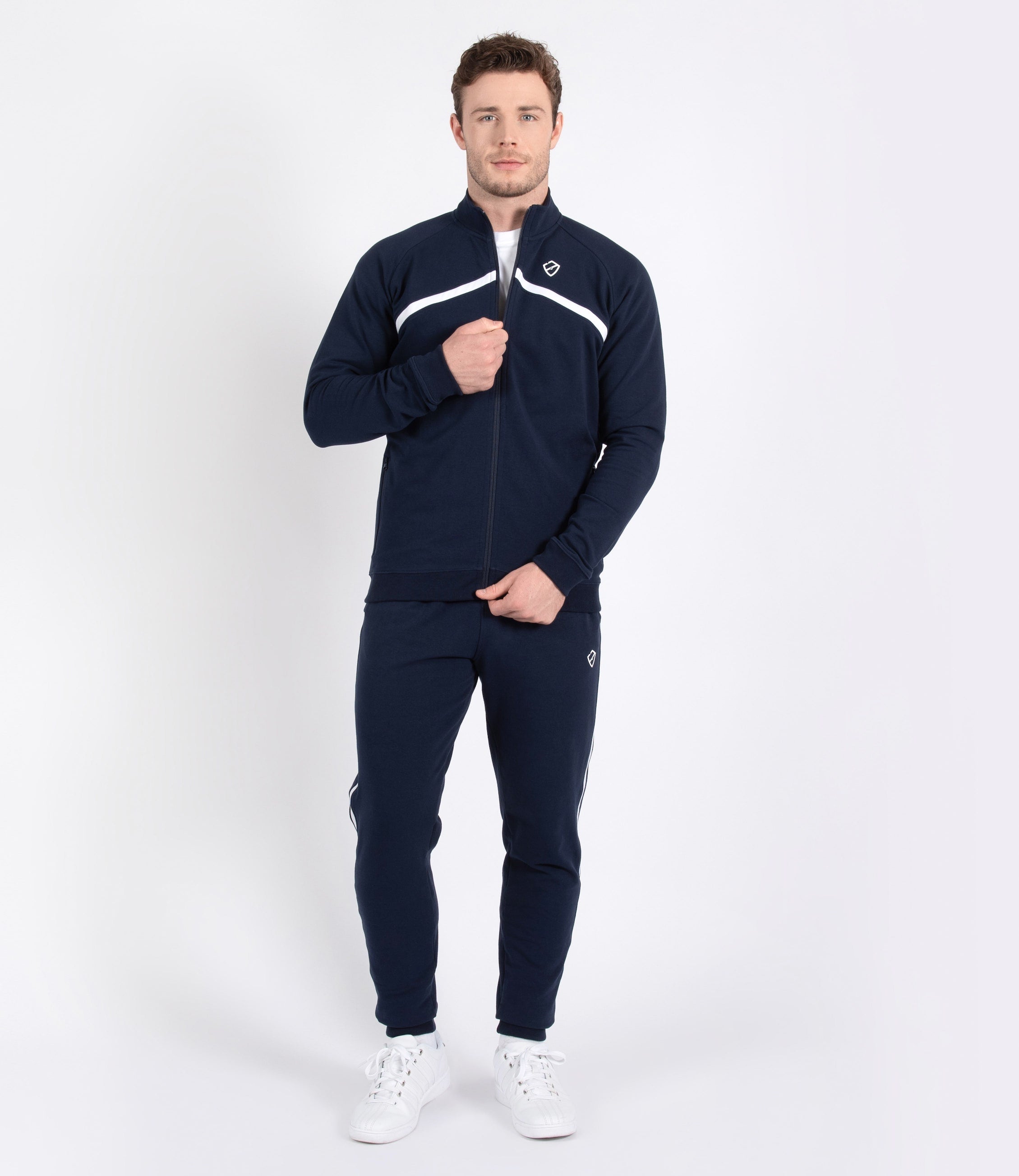 Mens Tenniswear-Jackets-PlayBrave-Louis Jacket - Navy/White-PlayBrave Sports