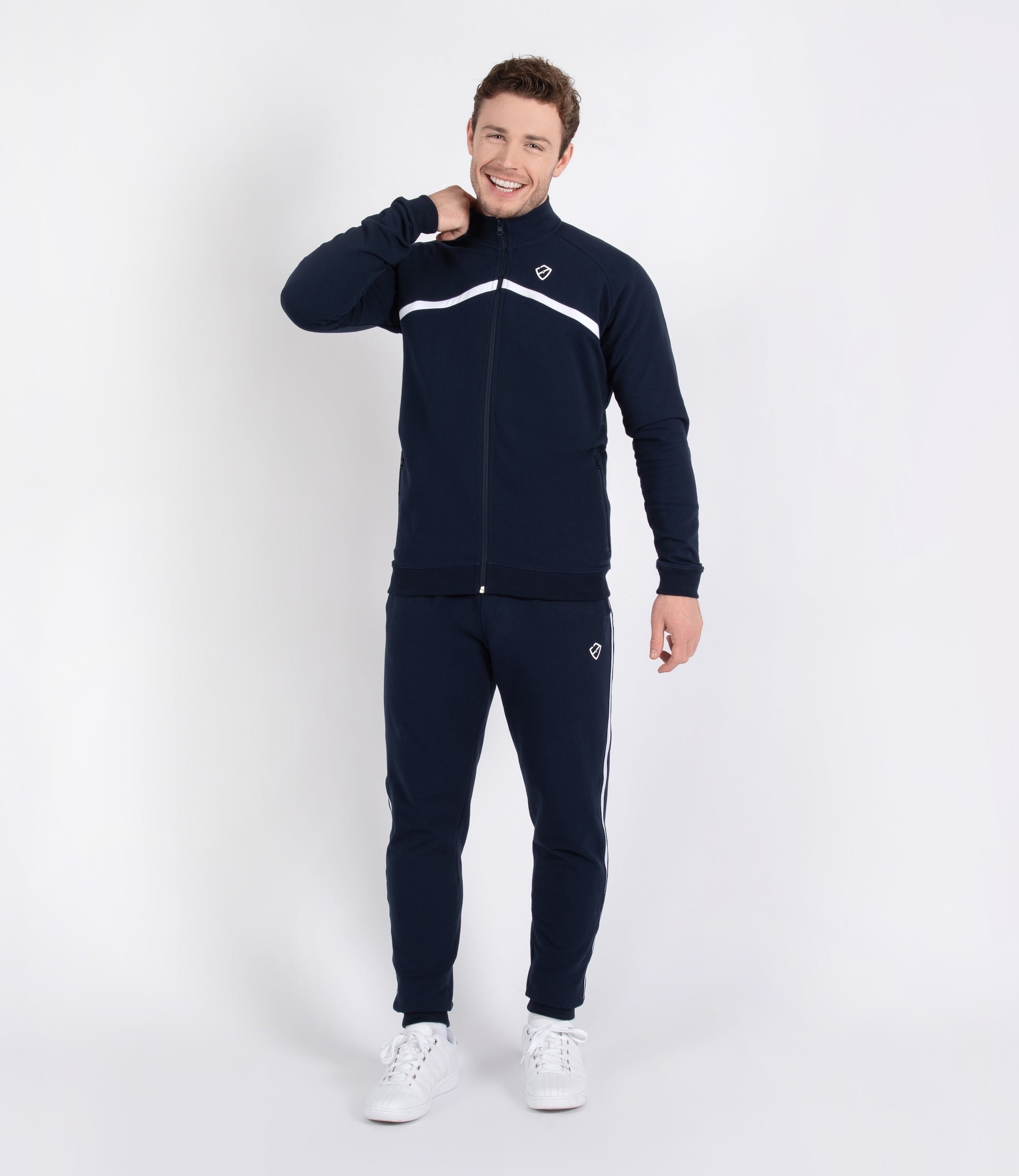 Mens Tenniswear-Jackets-PlayBrave-Louis Jacket - Navy/White-PlayBrave Sports