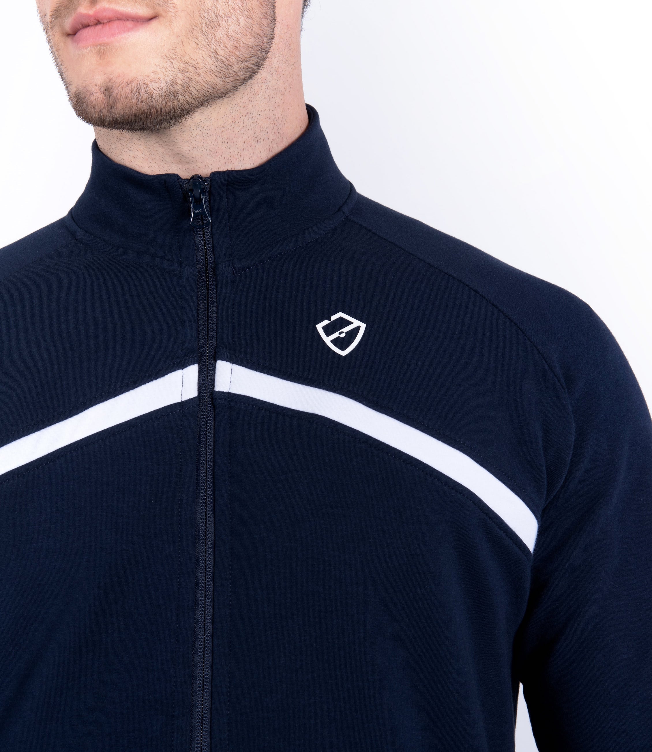 Mens Tenniswear-Jackets-PlayBrave-Louis Jacket - Navy/White-PlayBrave Sports