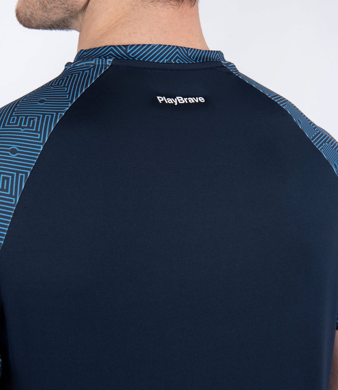Mens Tenniswear-Men's Tops-PlayBrave-Philip Tee - Navy/Brilliant Blue-PlayBrave Sports