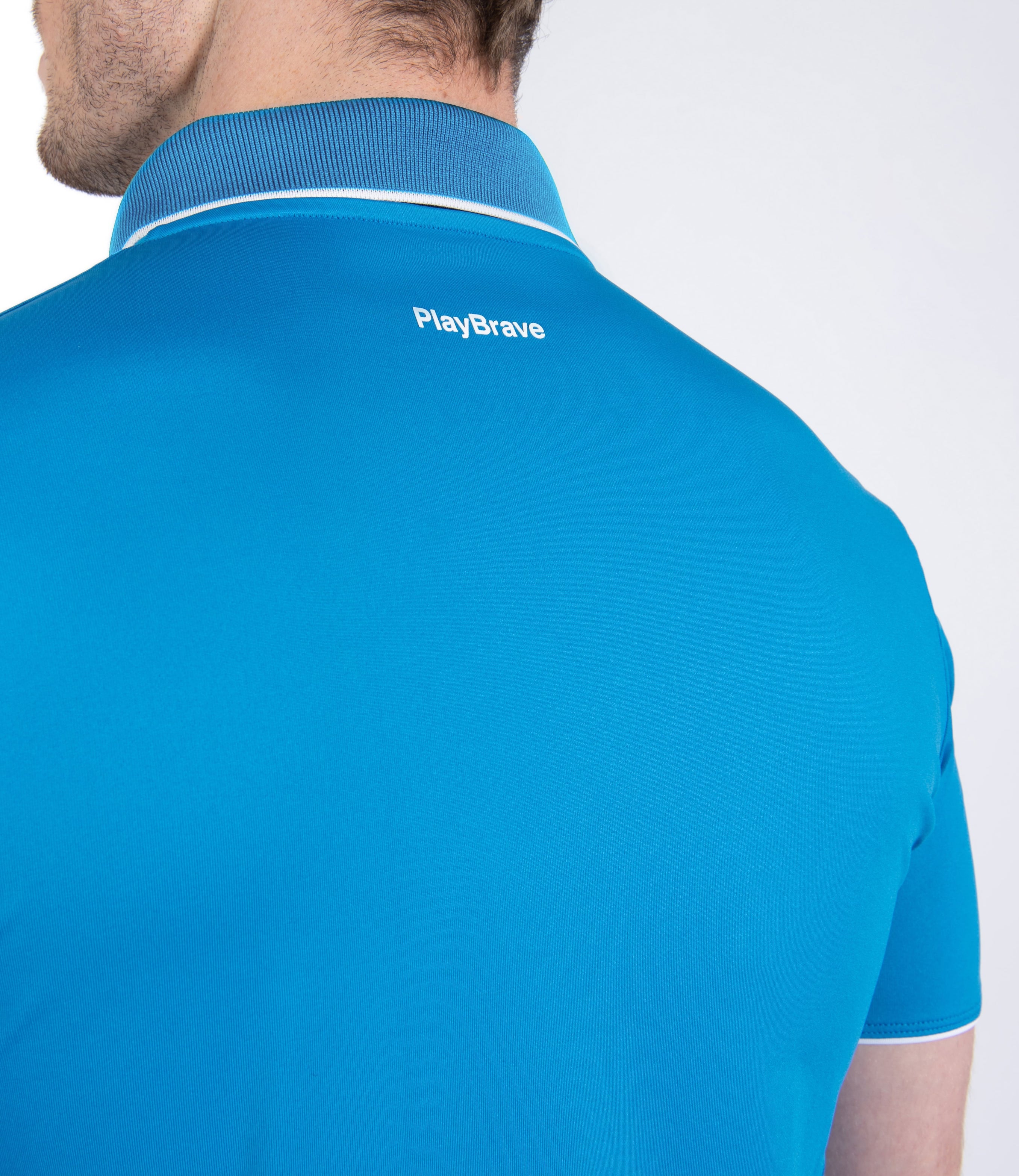 Mens Tenniswear-Men's Tops-PlayBrave-William Polo - Brilliant Blue/White-PlayBrave Sports