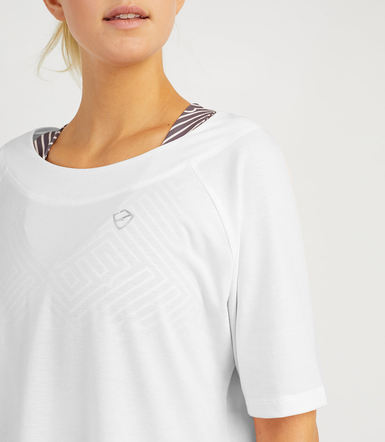 Women's Tops Tennis/Fitness/Golf Clothing -Bridget Loose Tee-White-PlayBrave-XS-White-PlayBrave Sports UK