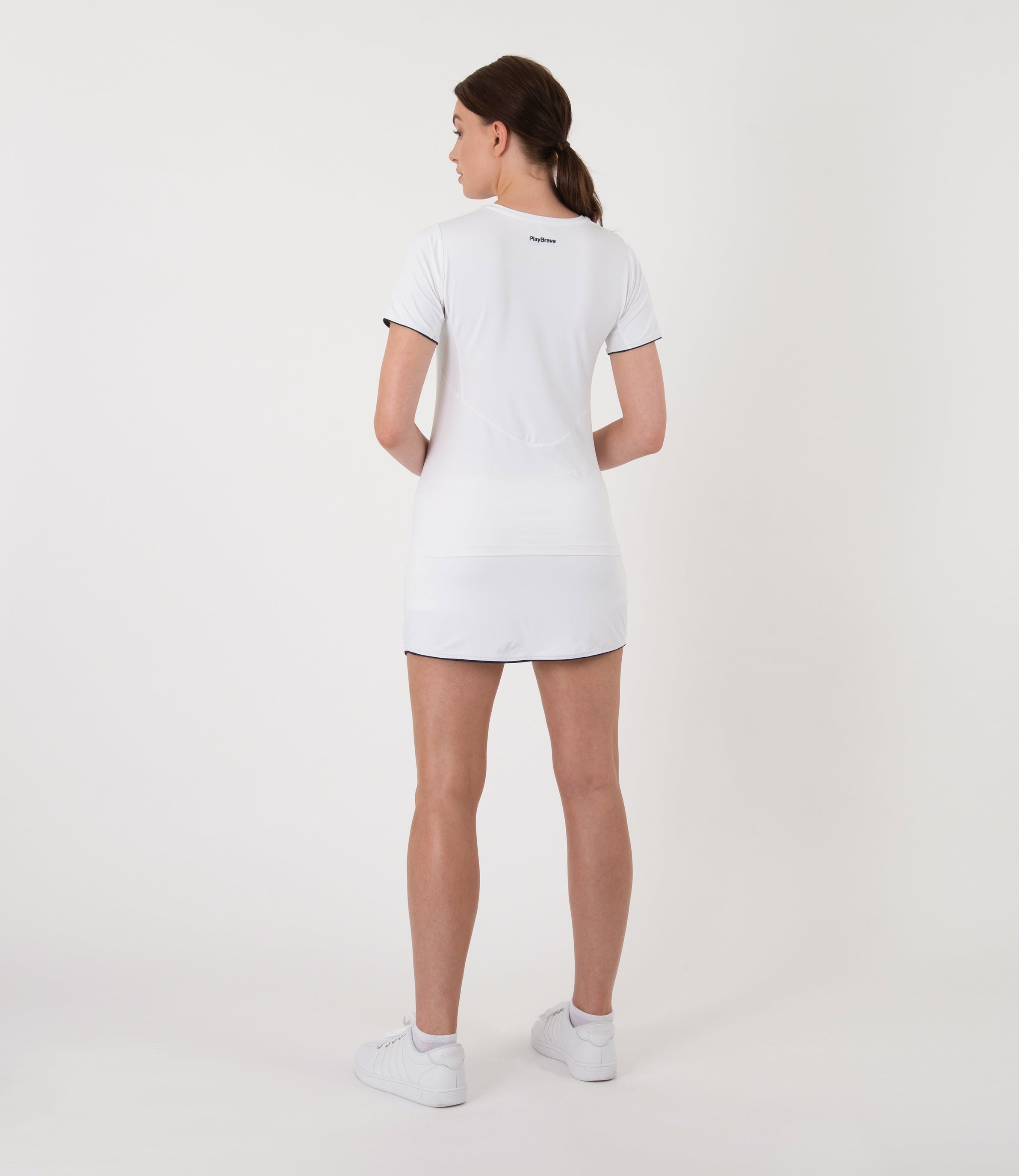 Catherine Technical Fitness Tee - White | PlayBrave Sportswear