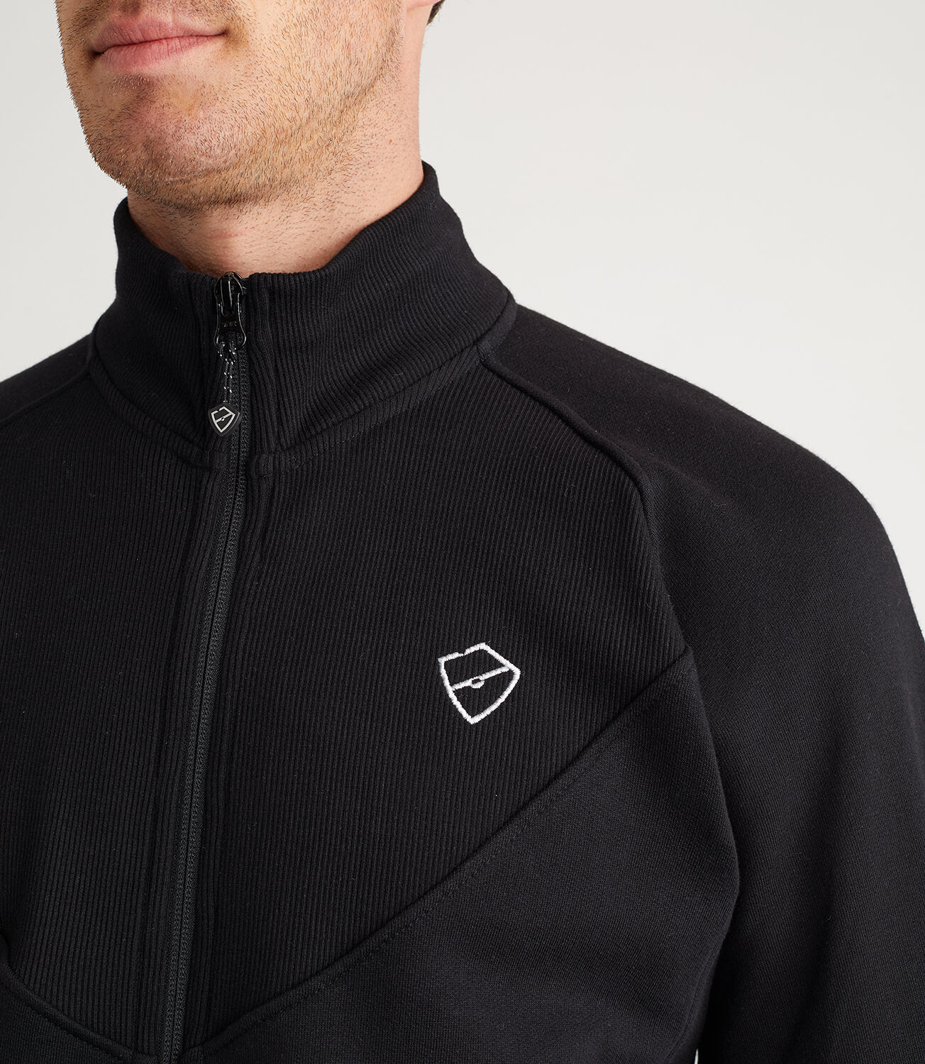 mens cotton track jacket black cotton luxury zipped