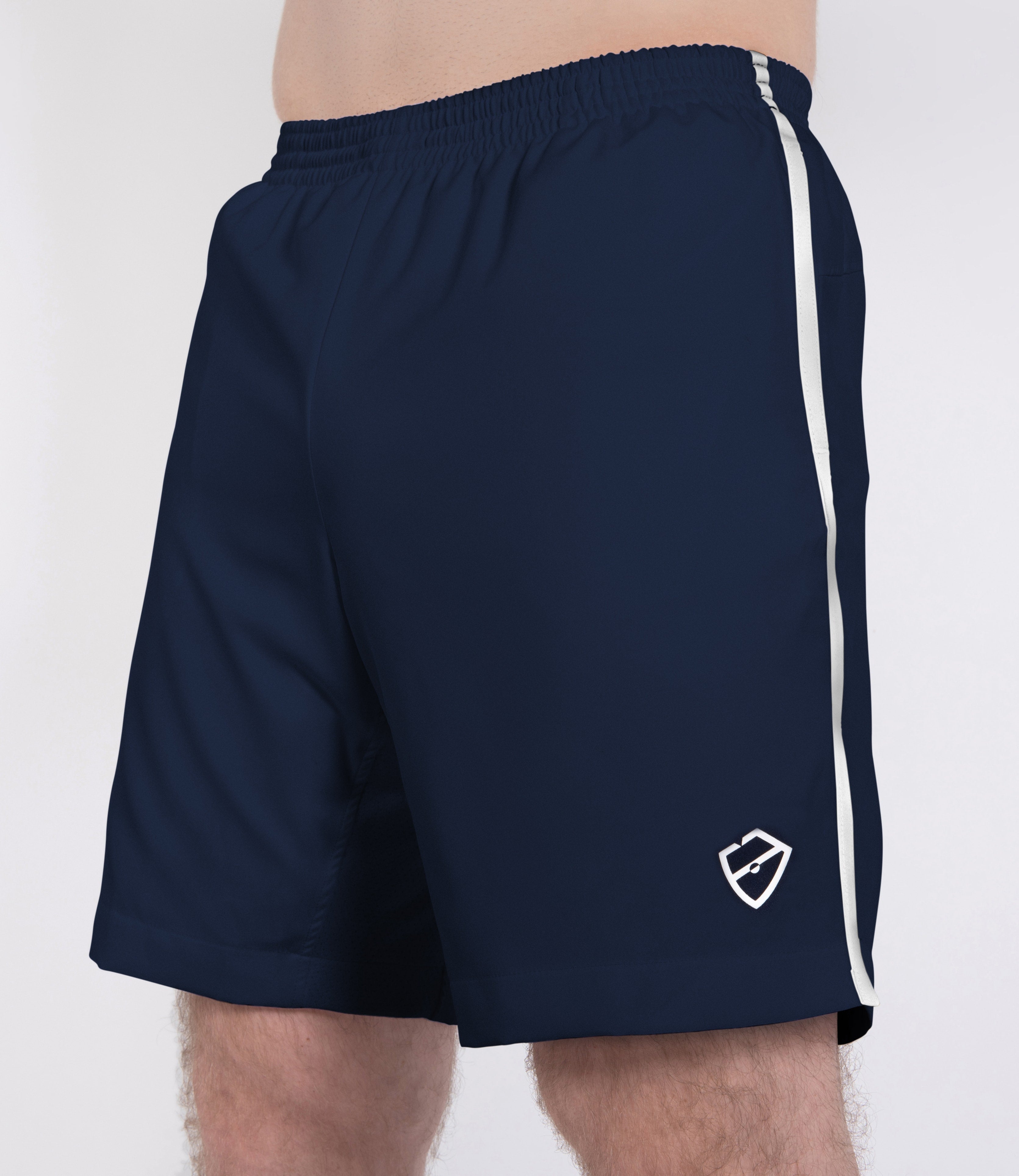 Mens Tenniswear-Short's-PlayBrave-George Short 8" - Navy/White-PlayBrave Sports