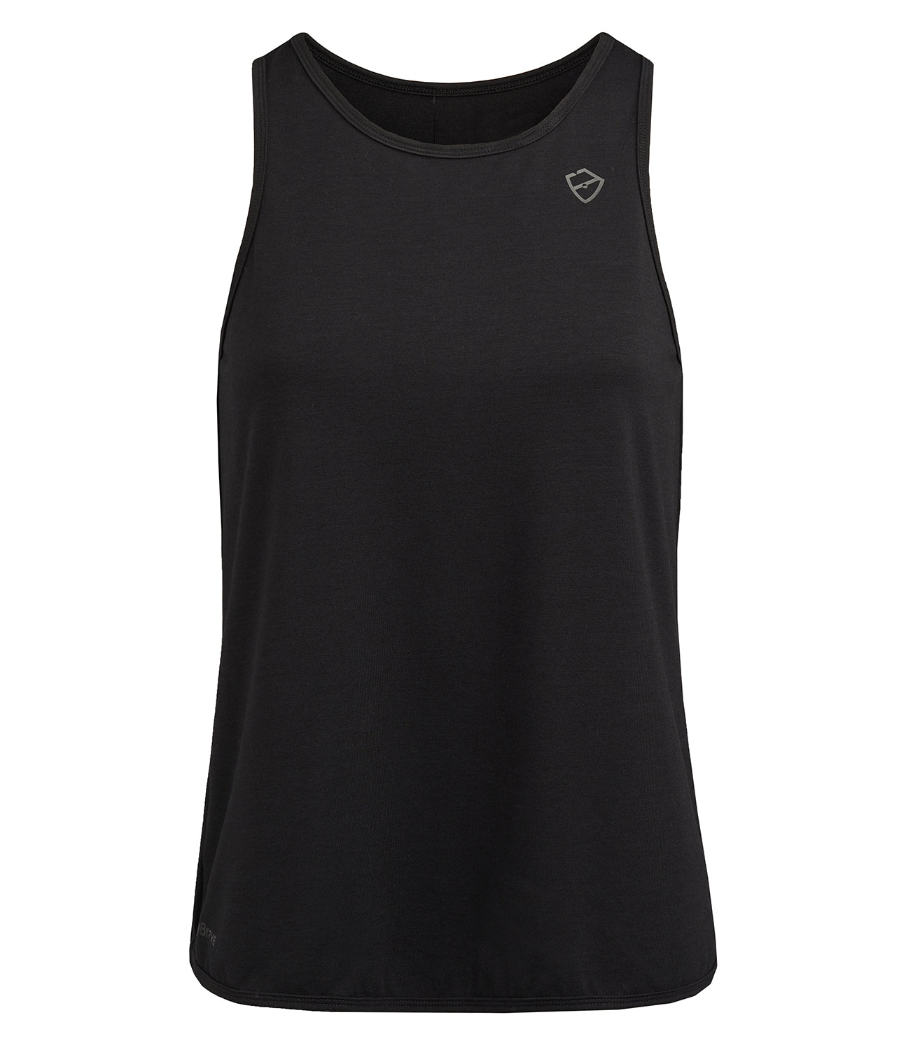 Tennis T-shirt Vests-Women's Tops-Layla Loose Vest-Black-PlayBrave Sports UK