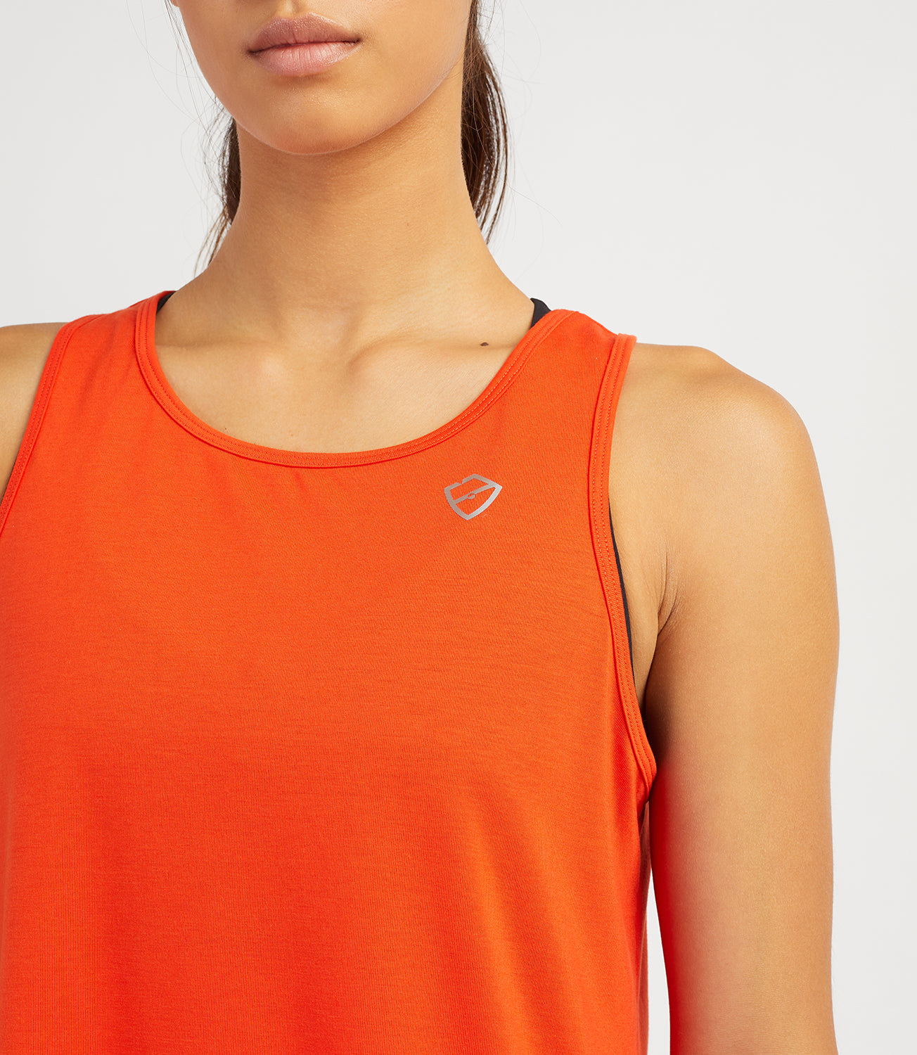 Tennis T-shirt Vests-Women's Tops-Layla Loose Vest-Flame-PlayBrave Sports UK