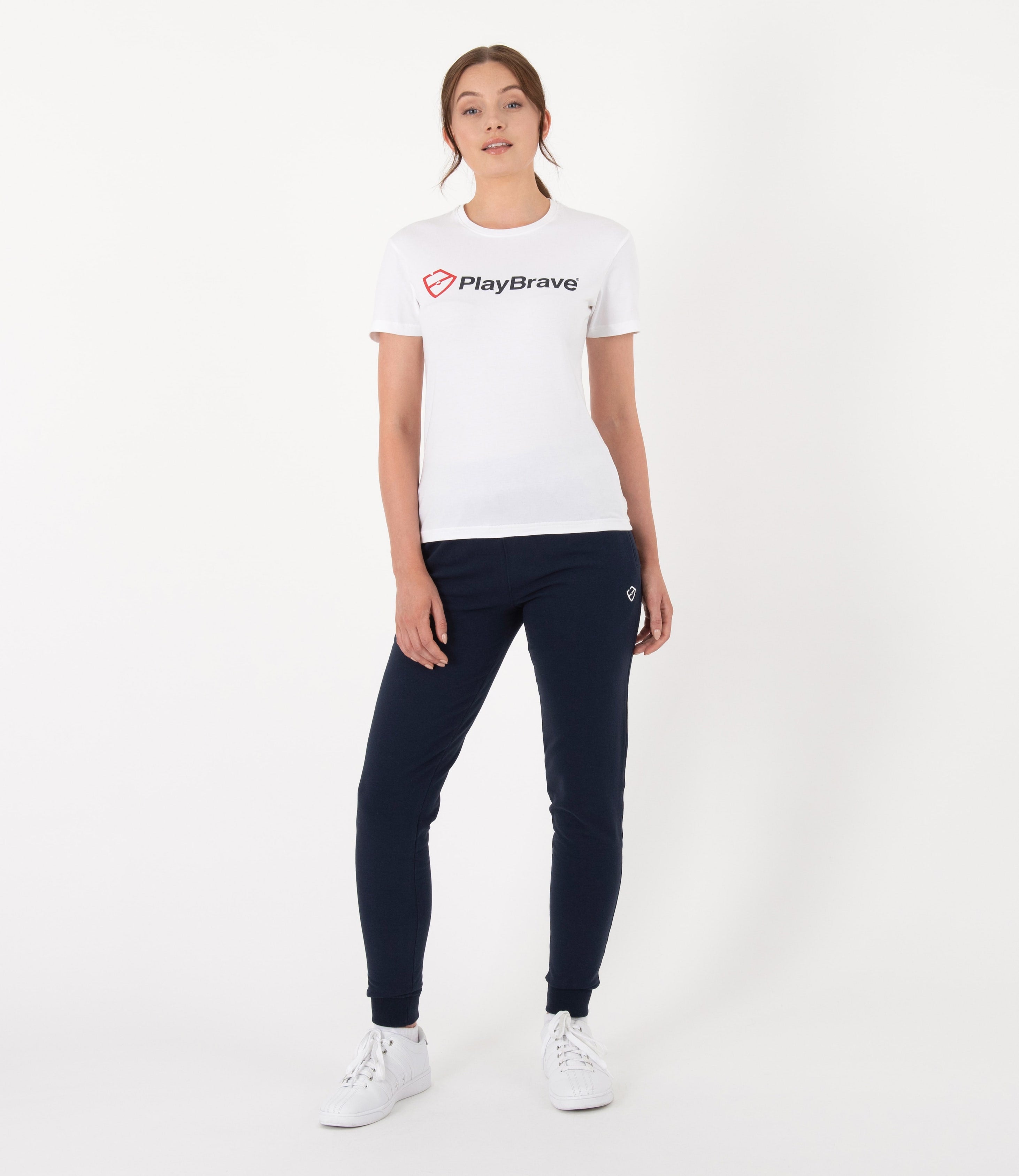 Sophie Cotton Tee - White/Red/Nvy