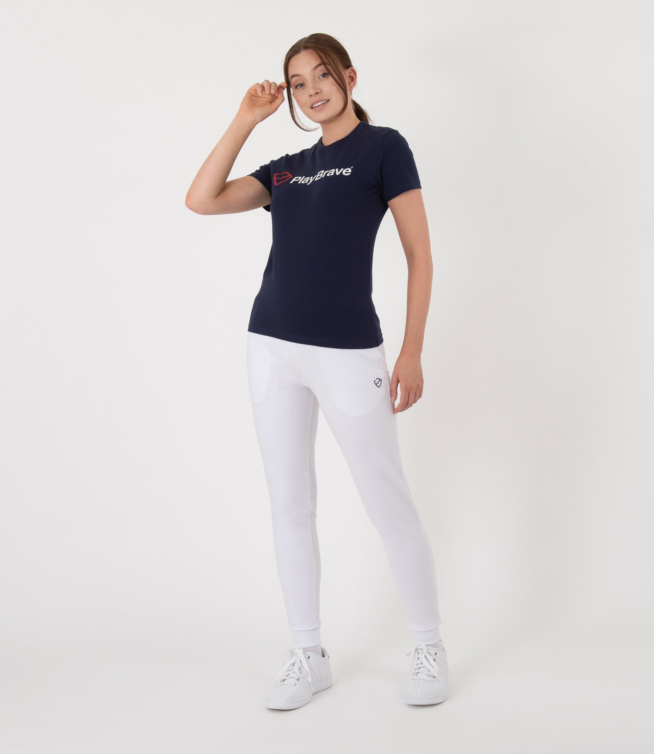 Margaret Pant - White/Navy