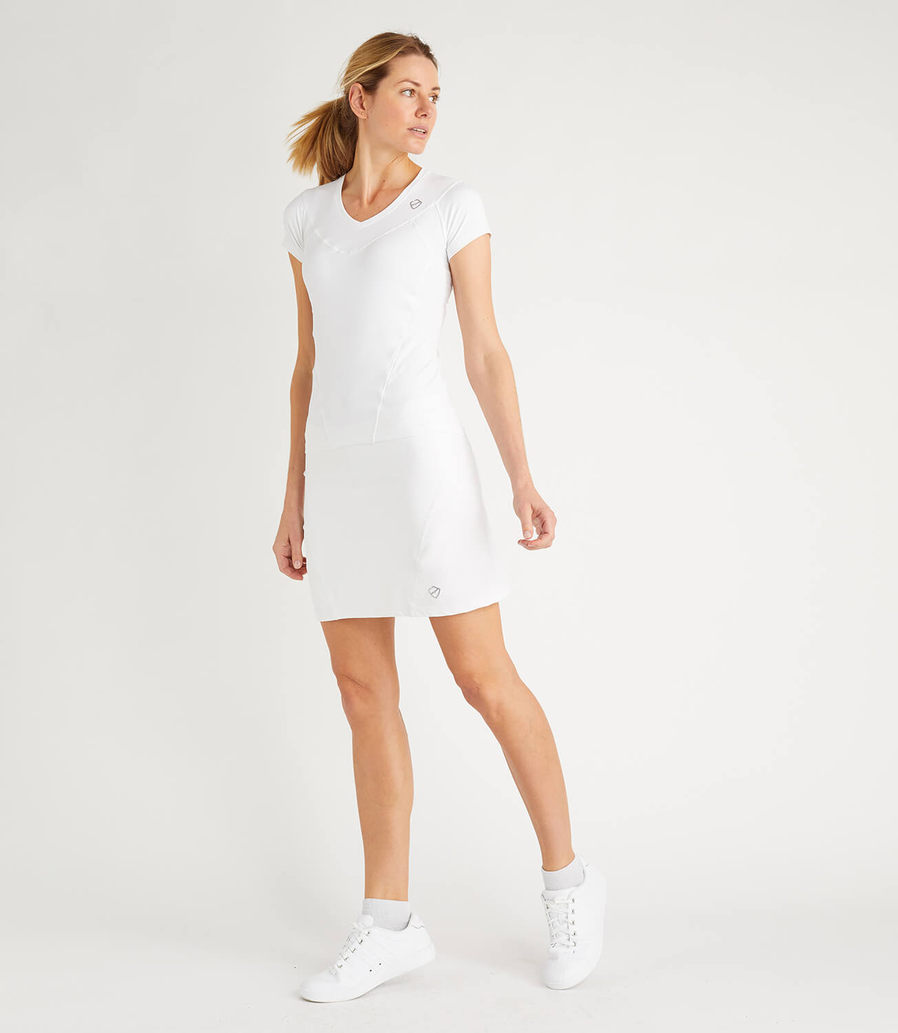 Monique Plus 2 Inches Technical Skort - White