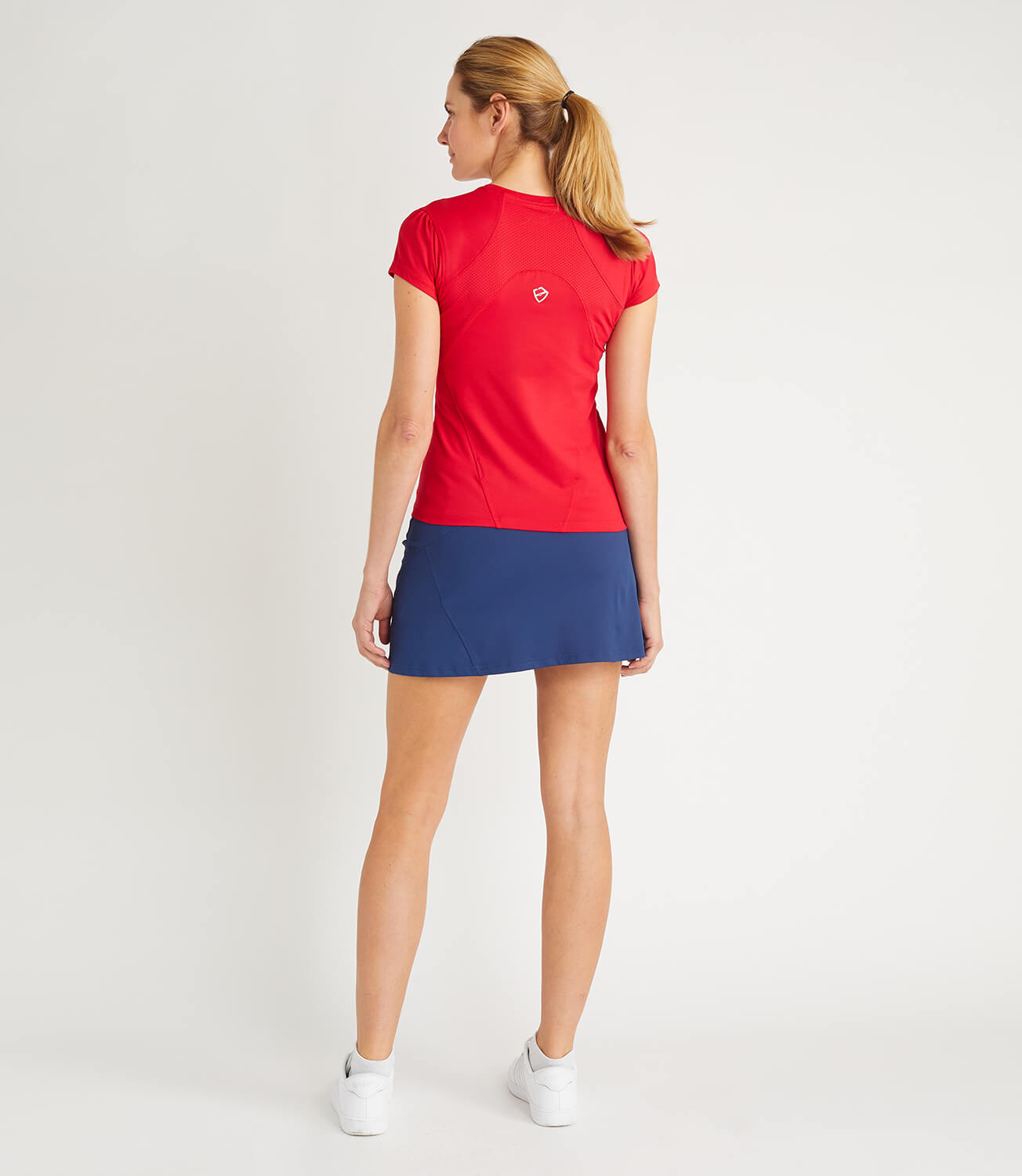 Nicole Technical V Neck Tee - Red