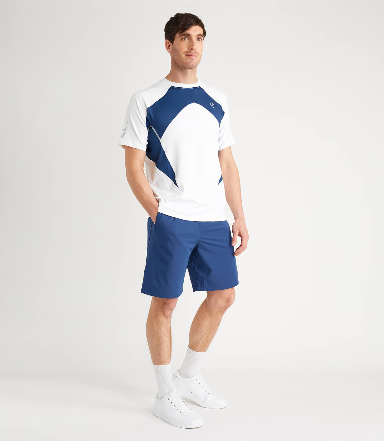 Terence Technical Tee - White/Blue