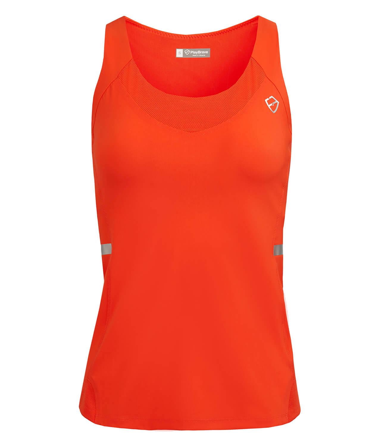 Tennis T-shirt Vests-Women's Tops-Veronica Performance Vest - Flame-PlayBrave Sports UK